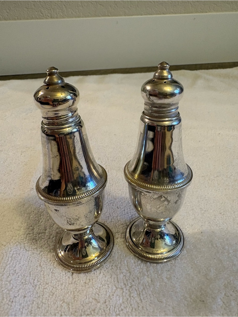 Duchin Vintage Sterling Silver Weighted Salt & Pepper Shakers